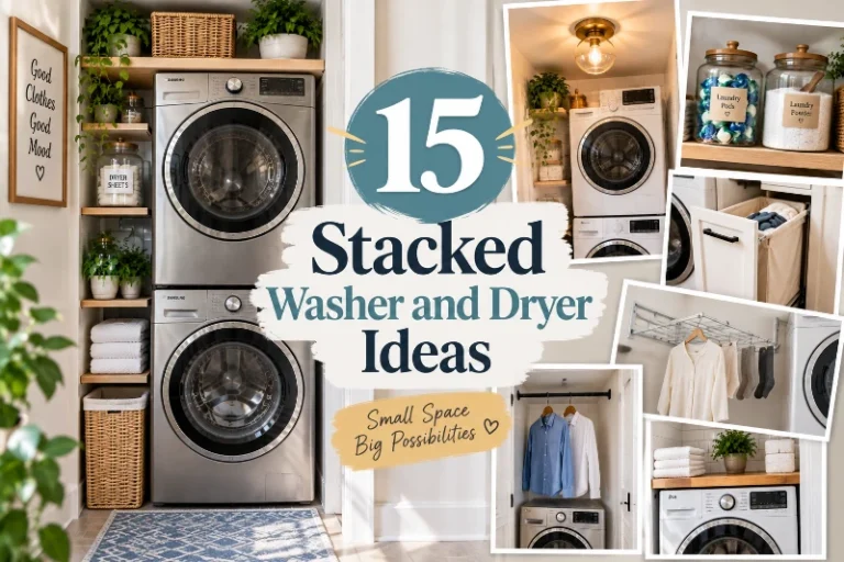 15 stacked washer and dryer ideas for maximizing small laundry spaces
