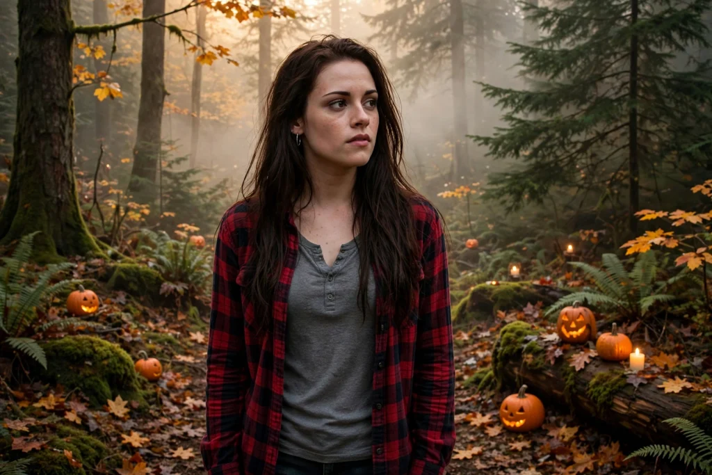 Bella Swan costume with flannel shirt