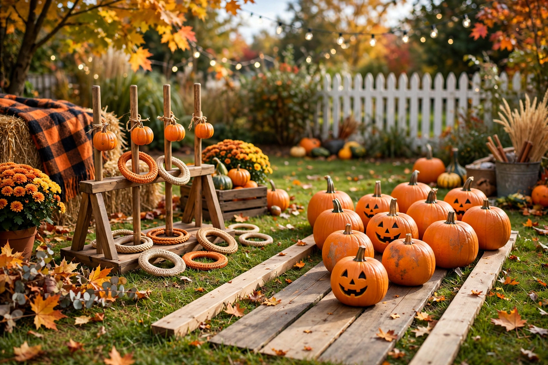 Halloween lawn games on grass