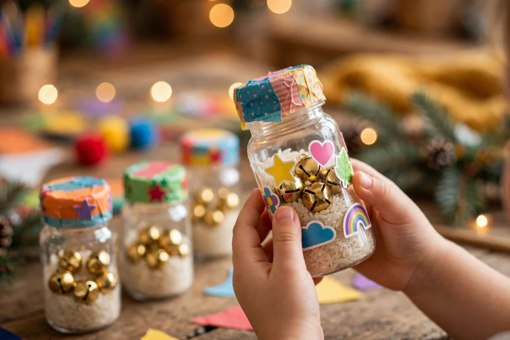 Jingle bell shakers musical craft for preschoolers