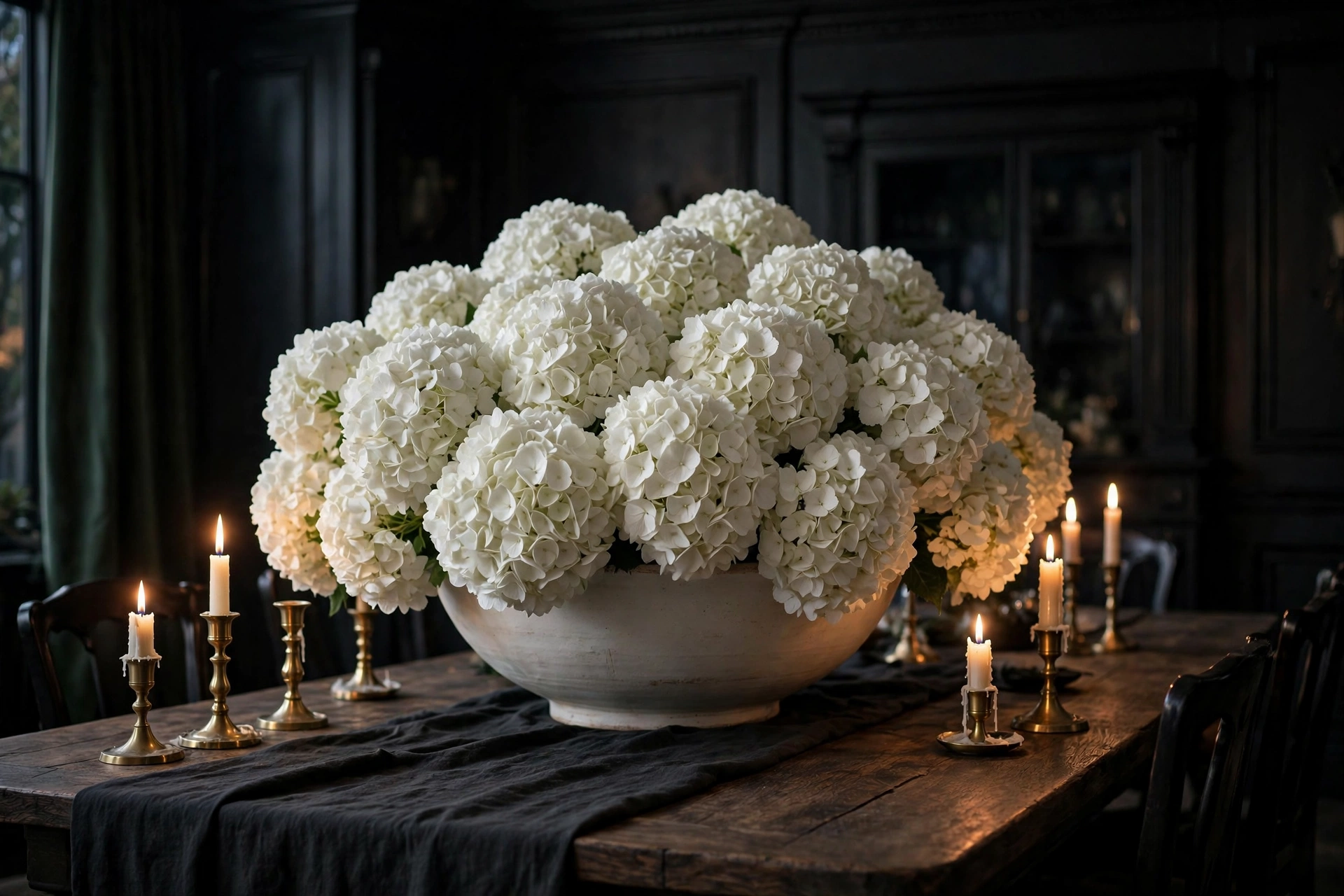 Oversized single bloom statement arrangement as a dramatic Christmas centerpiece