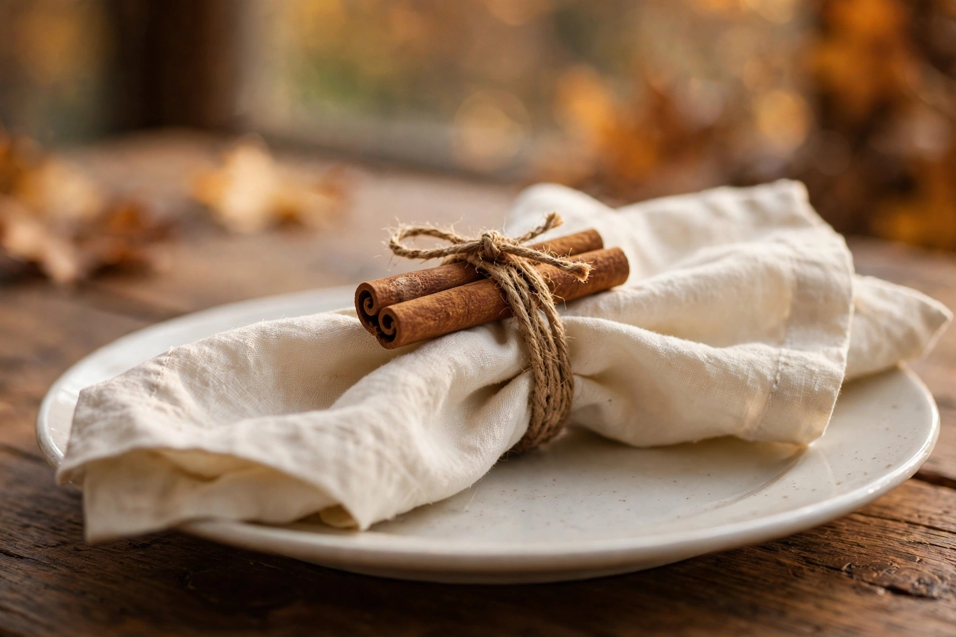 Cinnamon stick napkin rings