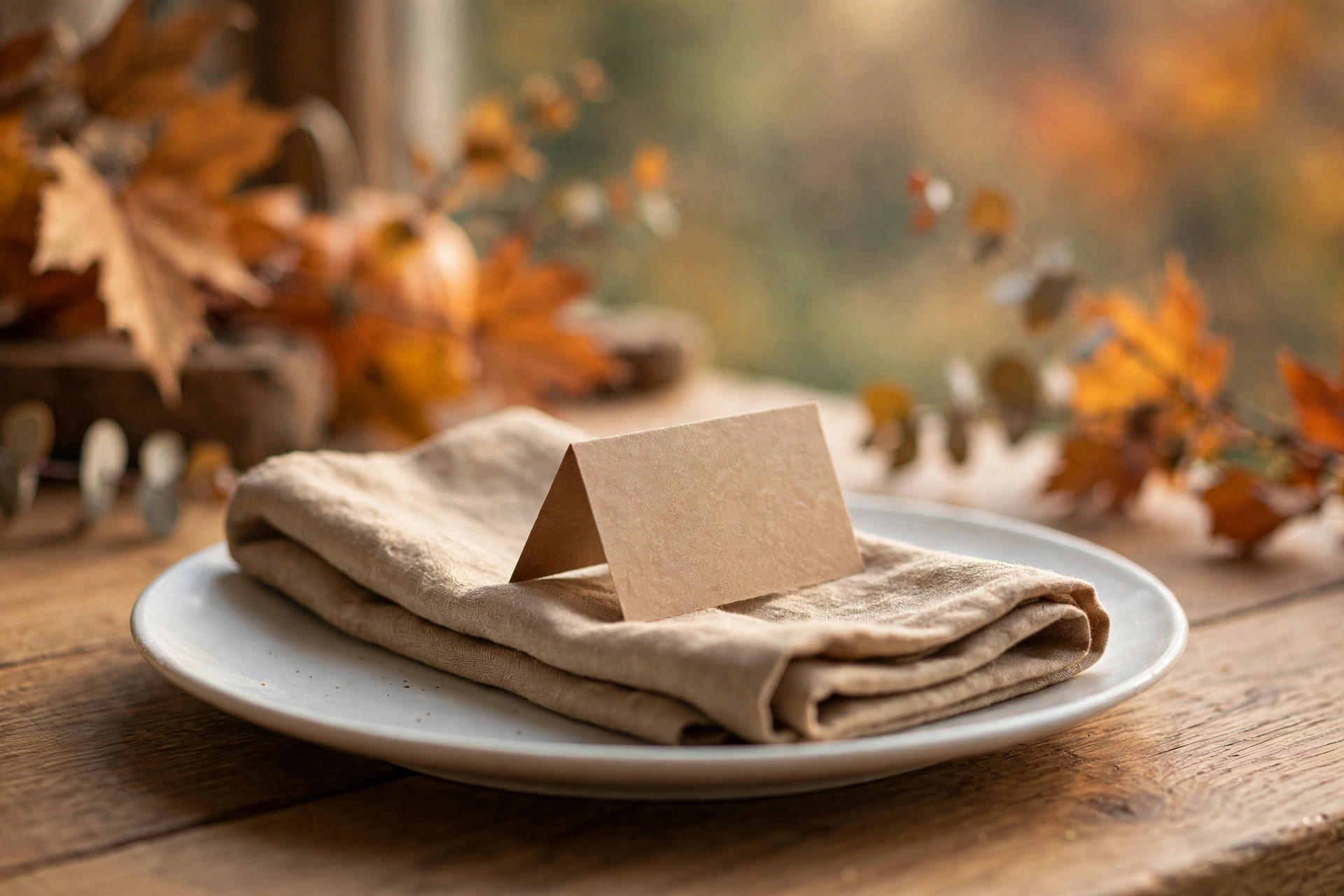 Handwritten kraft place cards