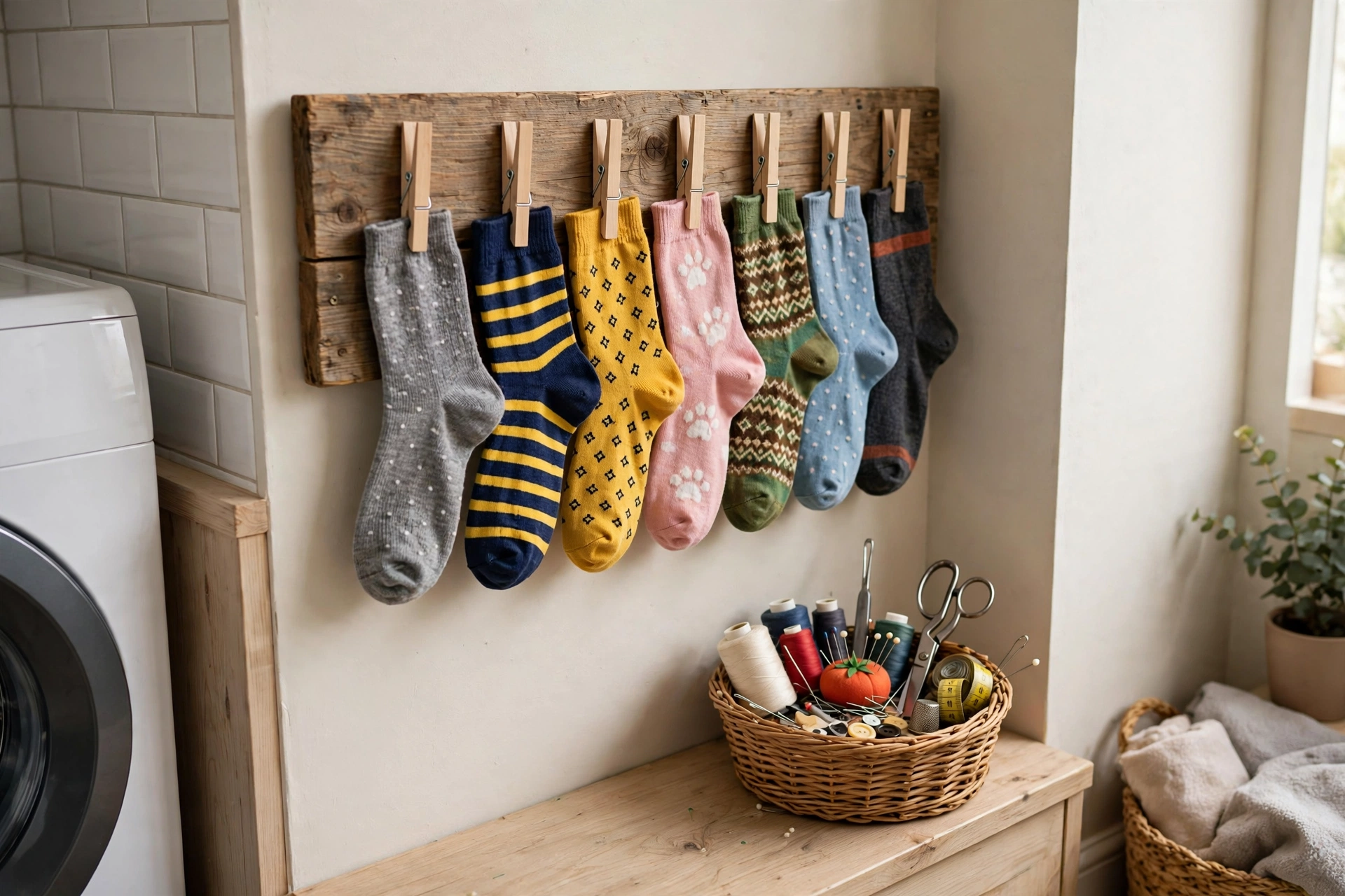 Create a Lost-Sock and Quick-Repair Corner