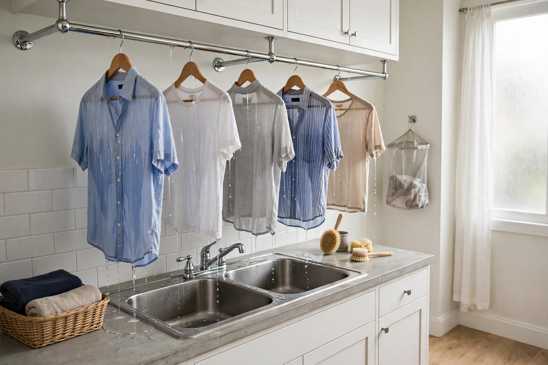 Hang a Valet Rod for Drip-Dry Pieces