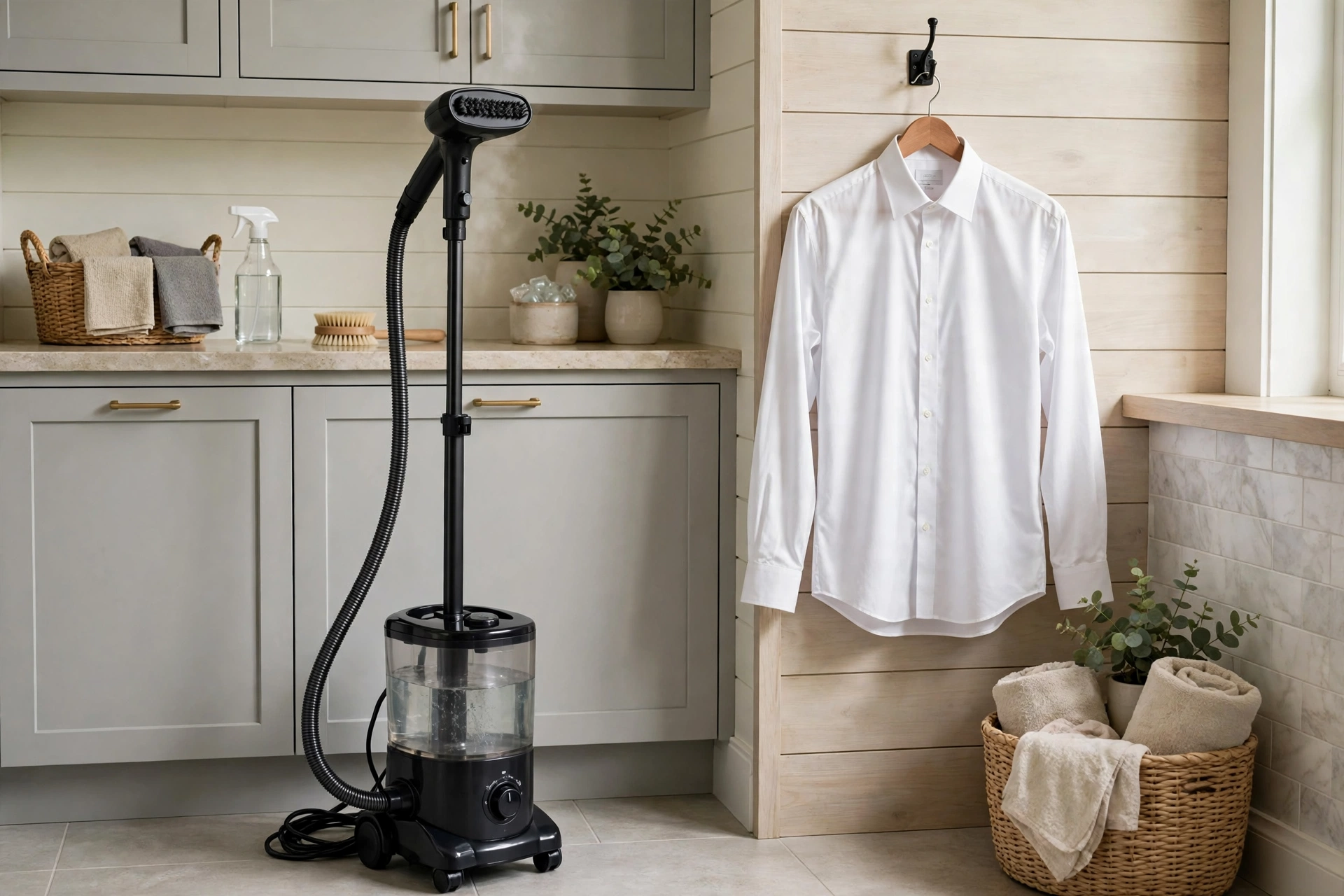 Set Up a Garment Steamer Corner