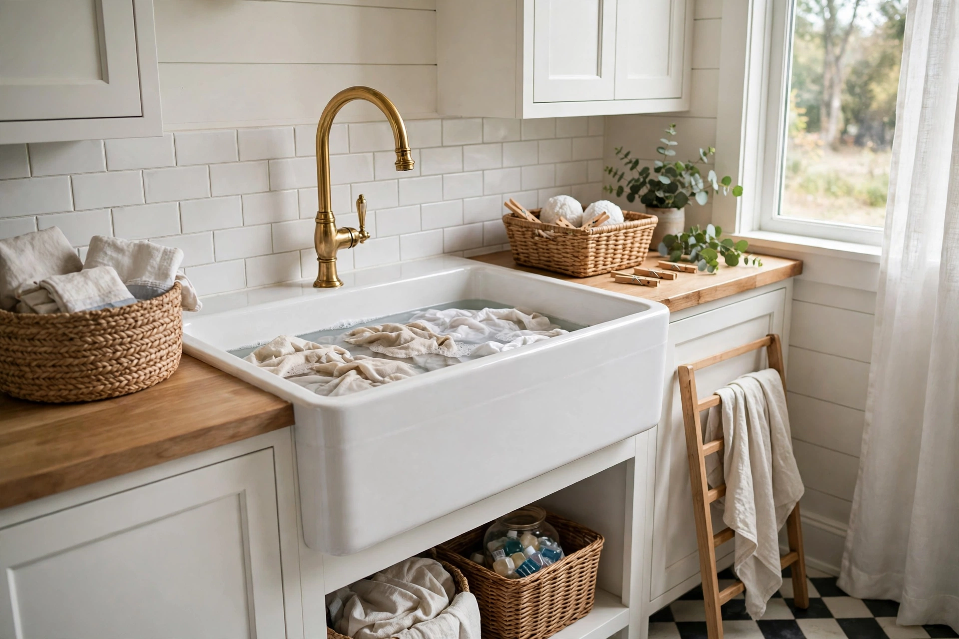 Add a Proper Soaking Sink With a Pretty Faucet