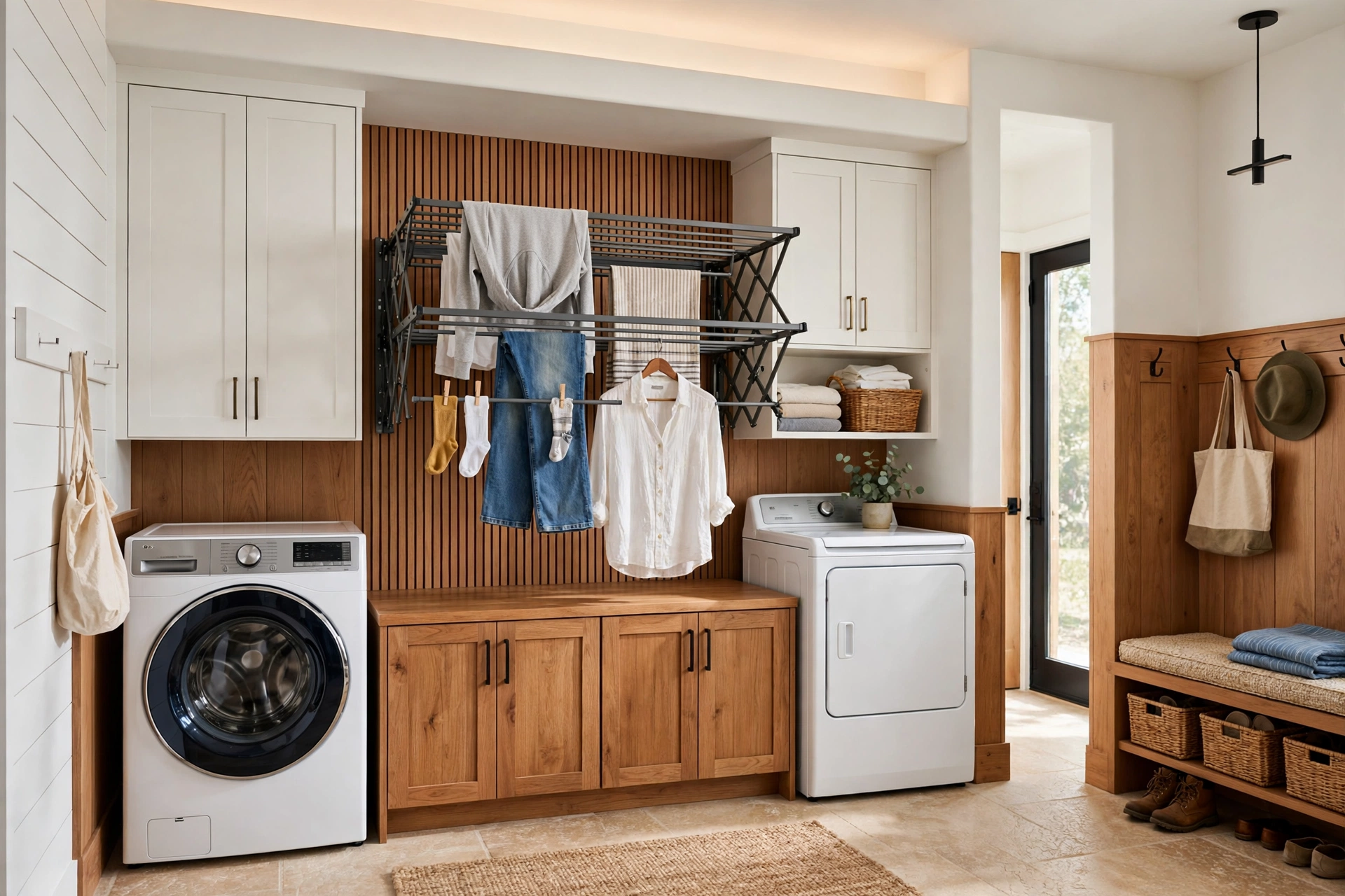 Fit a Pull-Out or Wall-Mounted Drying Rack