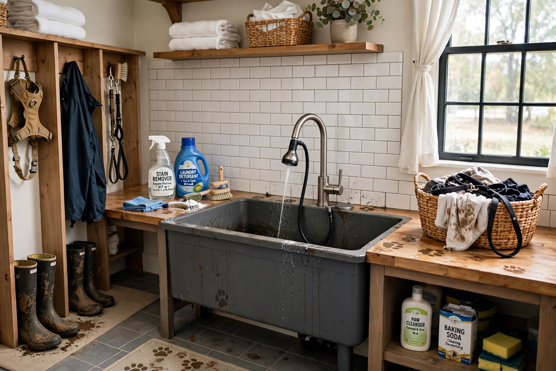 Add a Utility Sink for Muddy Paws and Pre-Treating