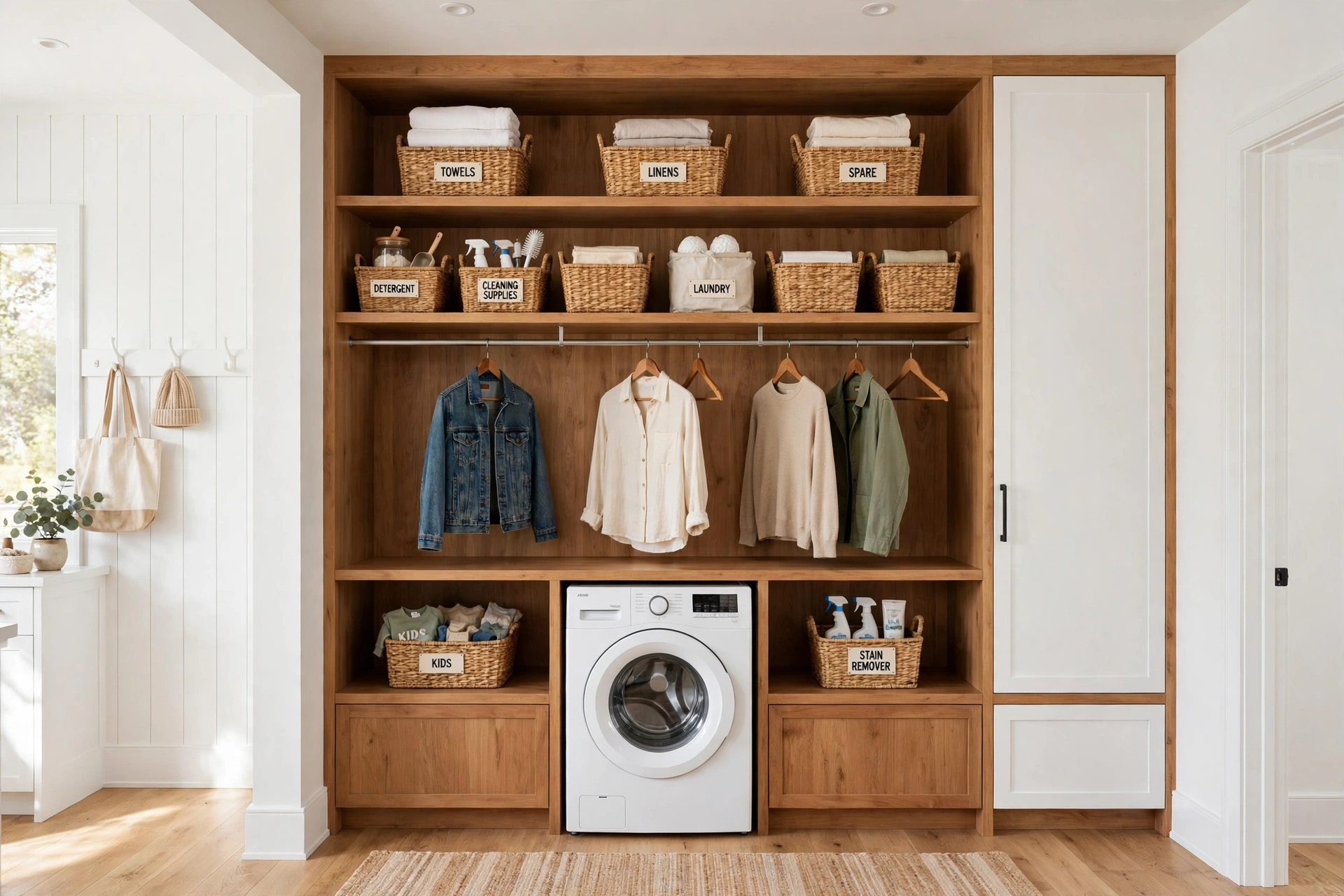 Build a Vertical Storage Wall for Baskets and Supplies