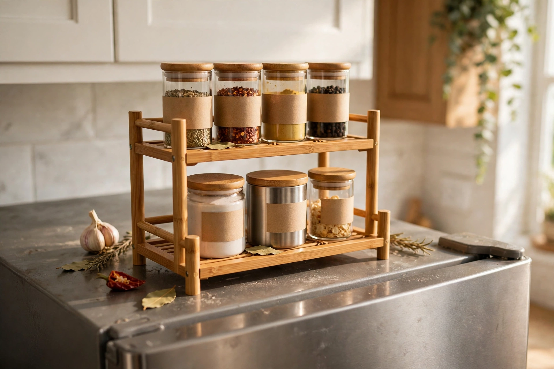 Add a Tiered Shelf to Double the Space