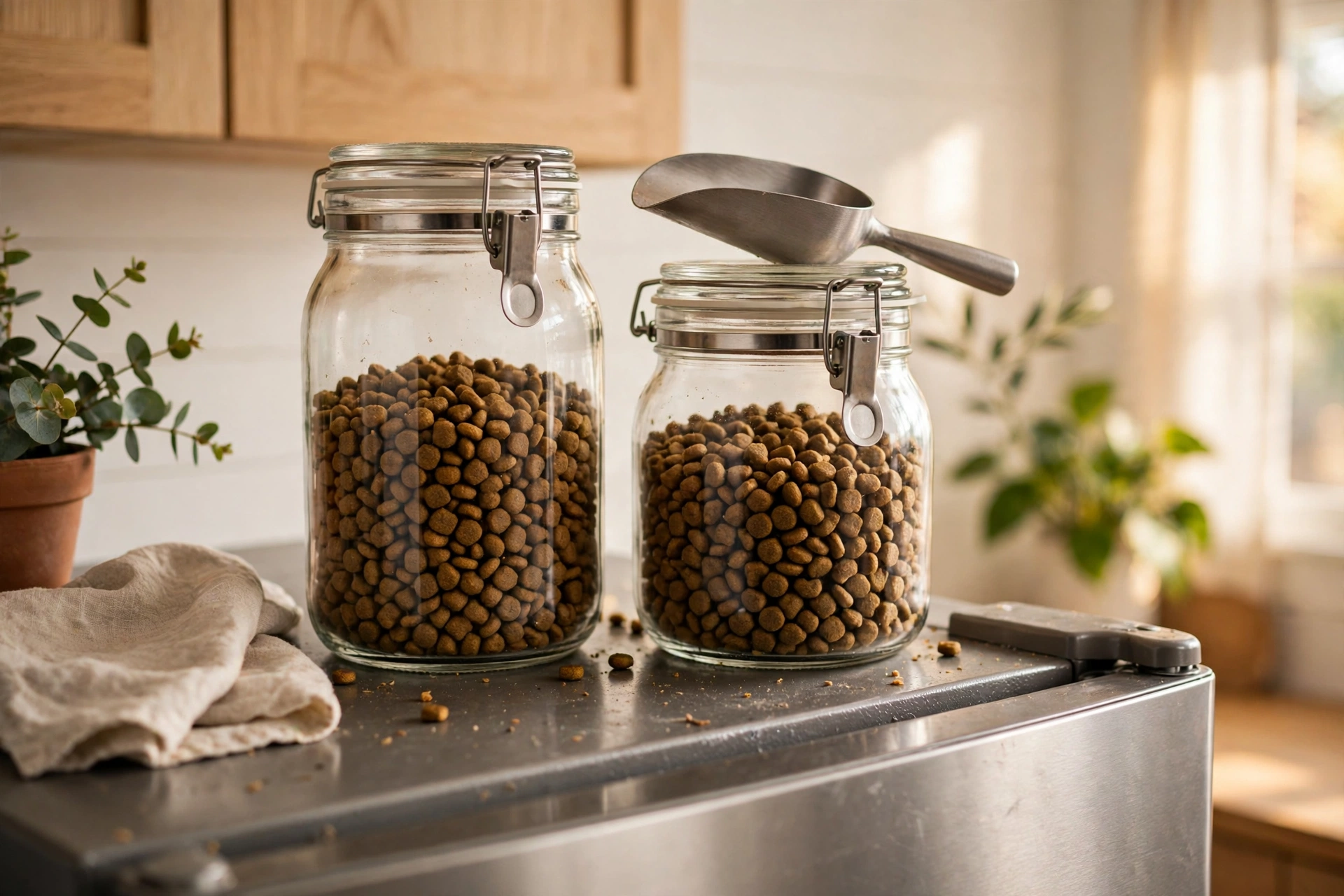 Keep Pet Food in Sealed Canisters