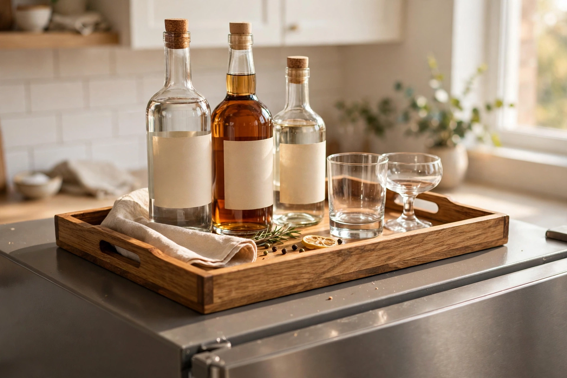 Set Up a Contained Bar Tray