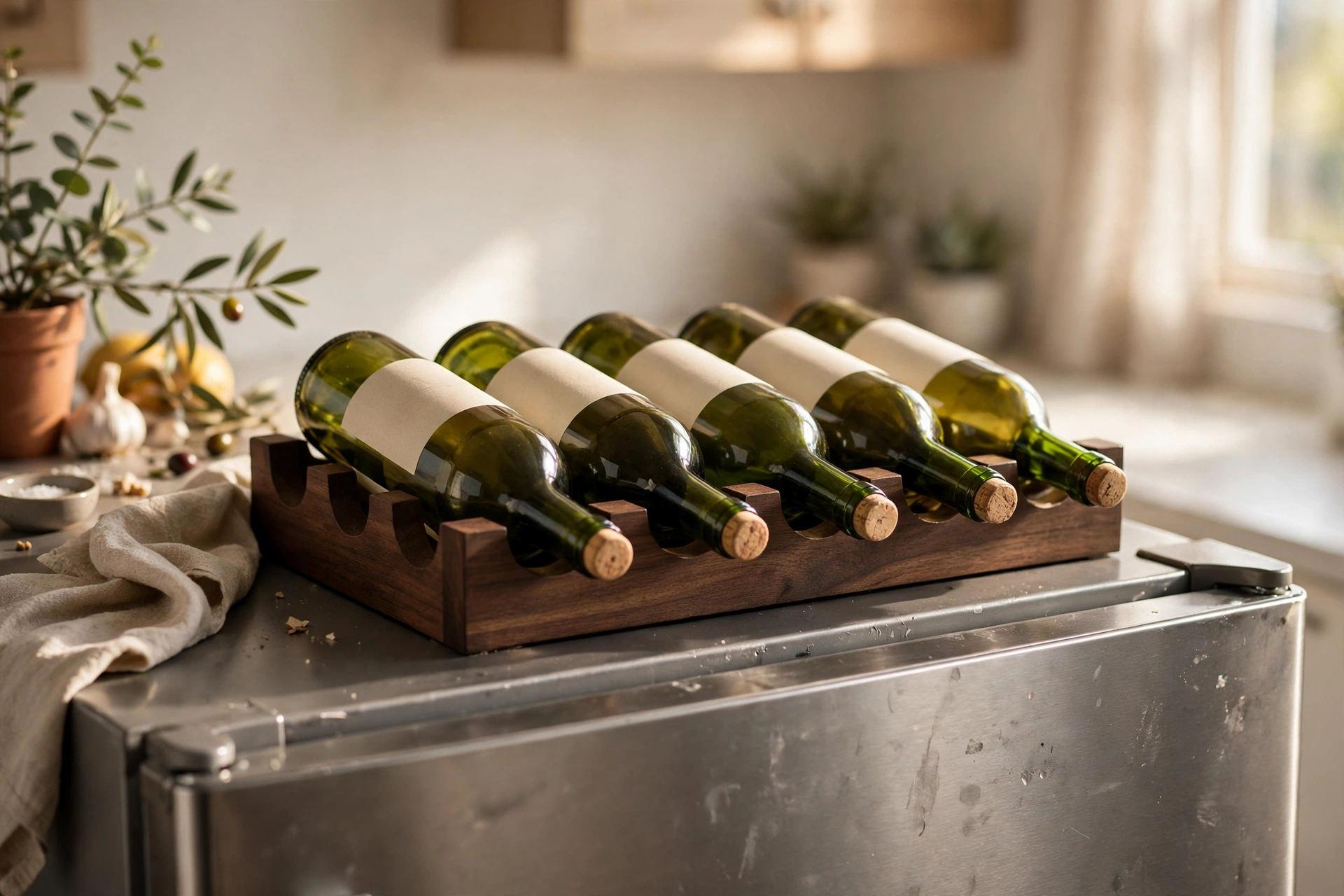 Lay Wine Bottles in a Compact Rack
