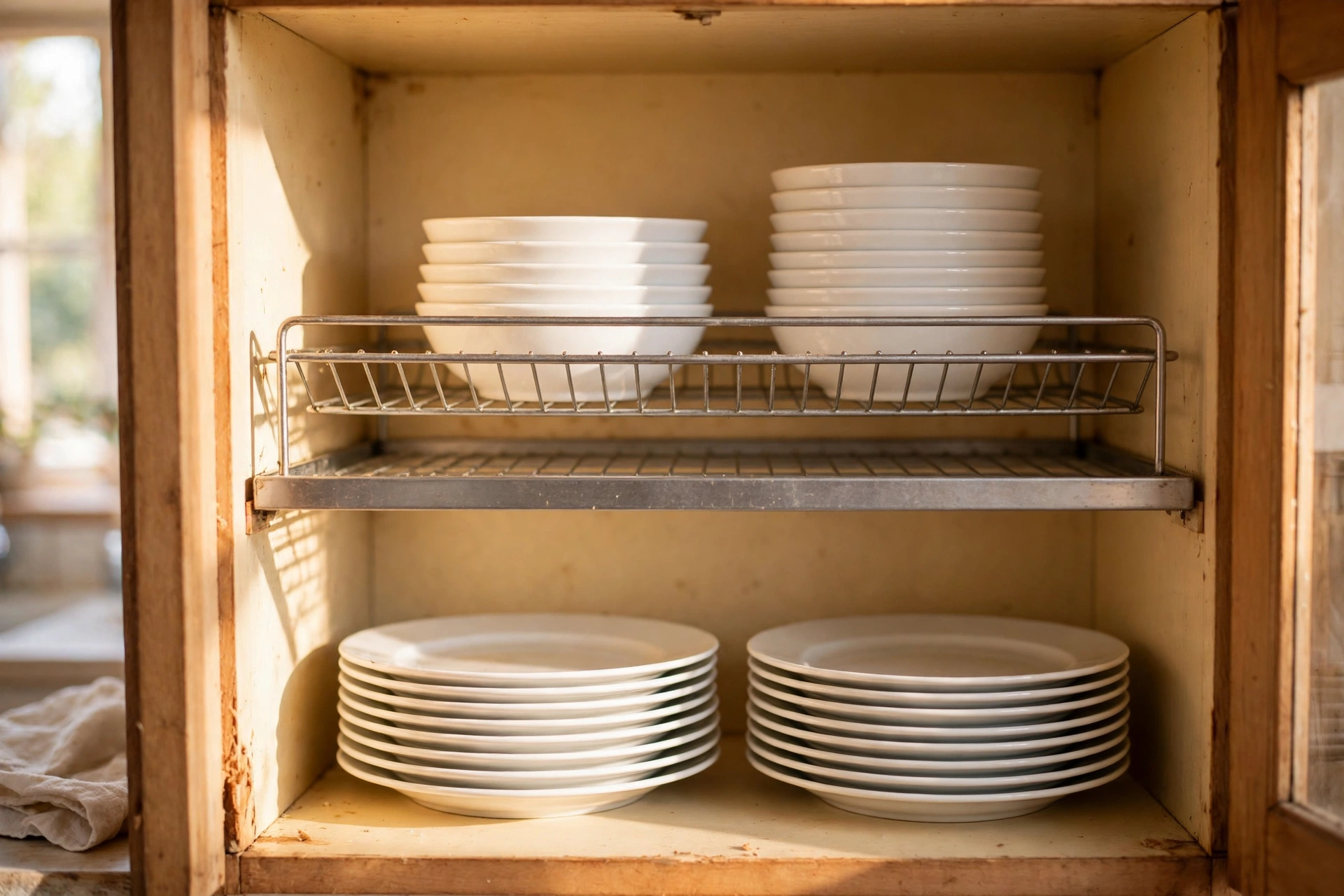 Add Shelf Risers to Double Each Shelf