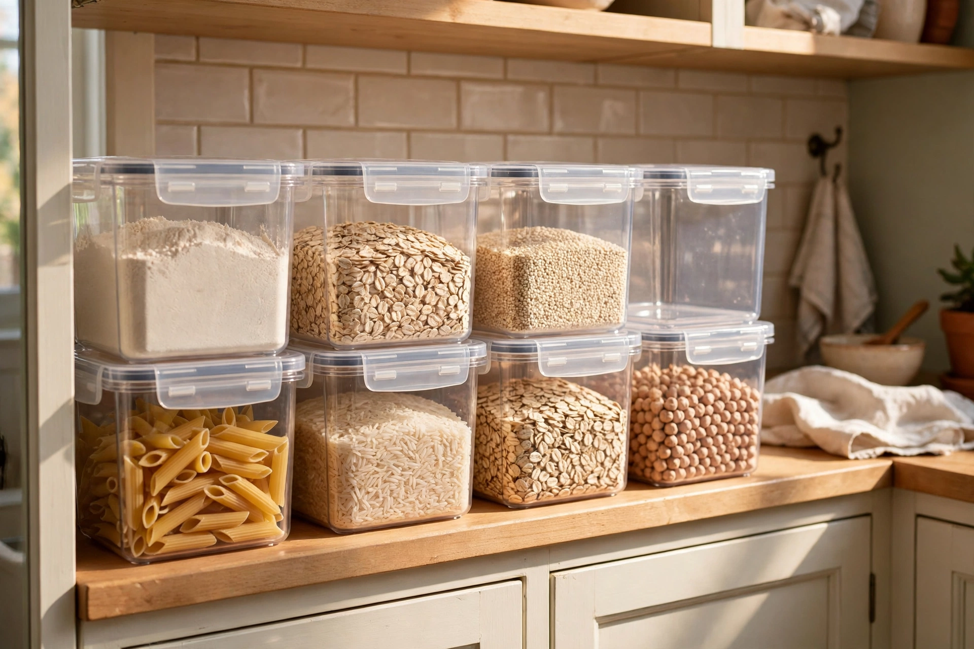 Switch to Square, Stackable Containers