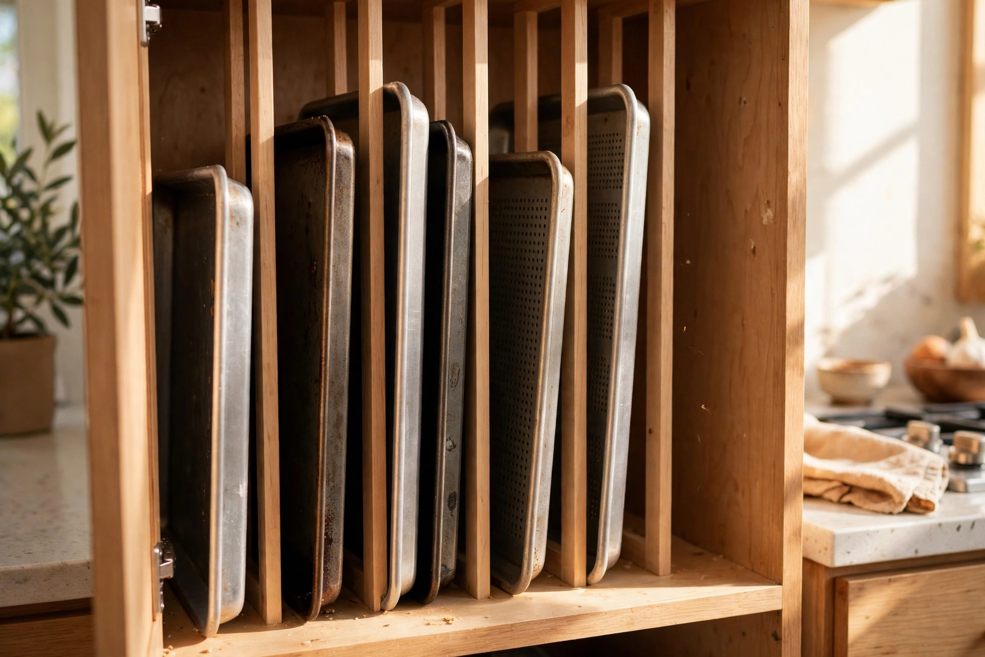 Stand Trays Upright With Vertical Dividers