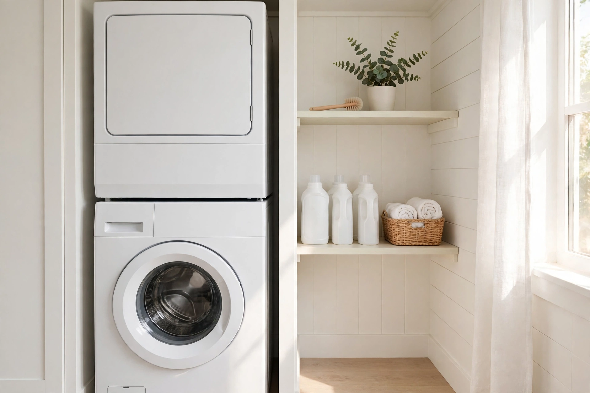 Stack the Washer and Dryer to Halve the Footprint