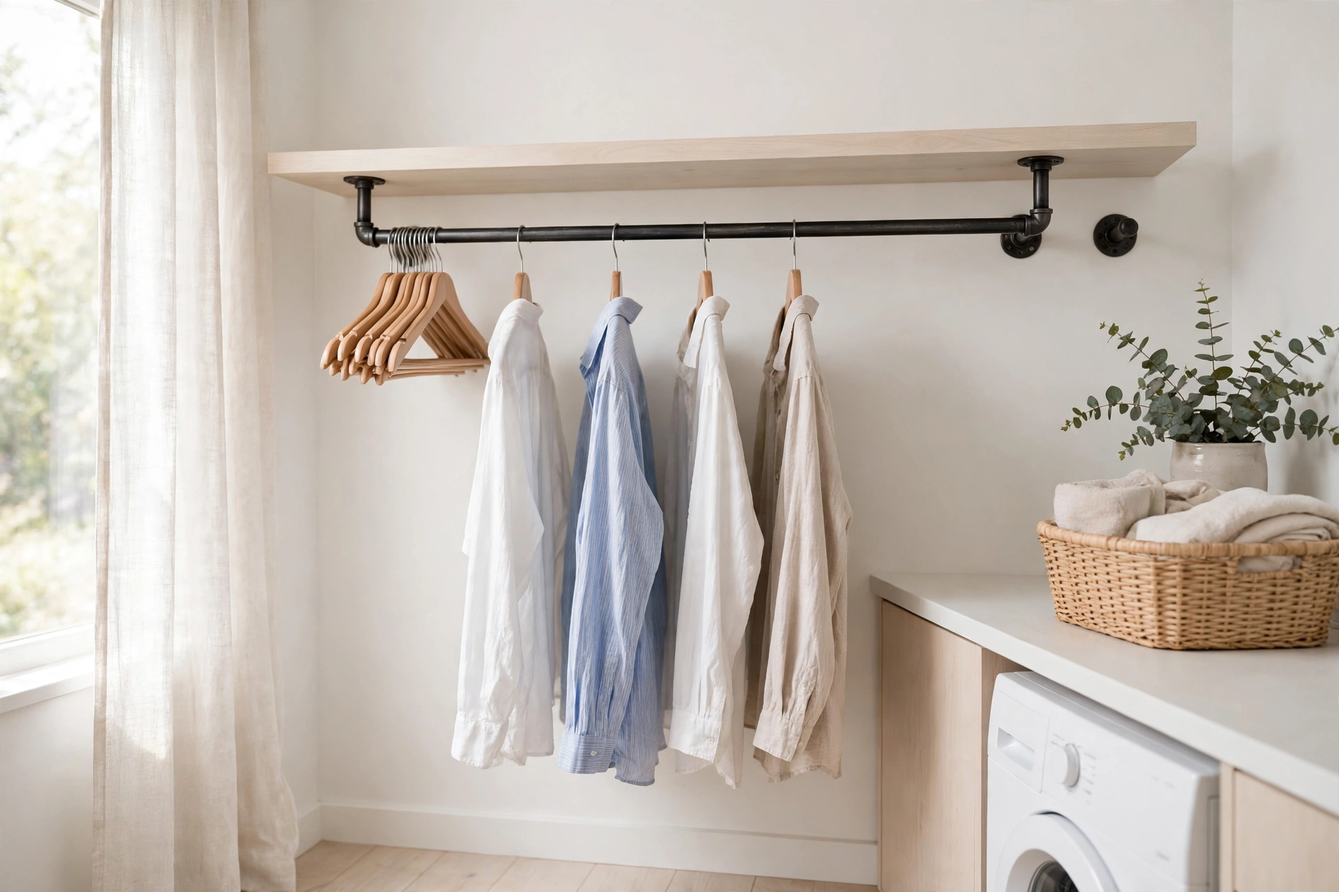 Add a Hanging Rail Under a Shelf