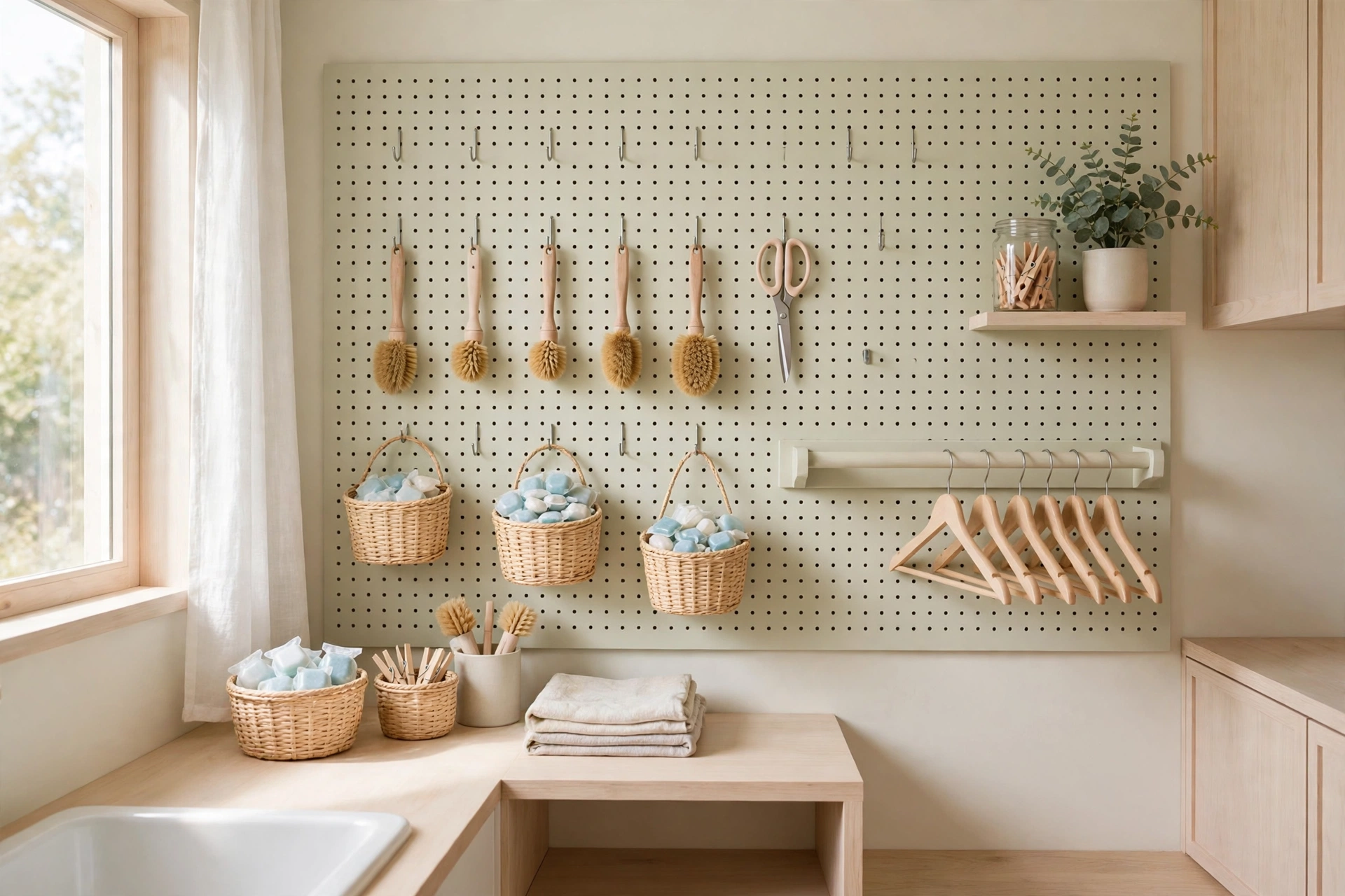 Cover One Wall With Pegboard Storage